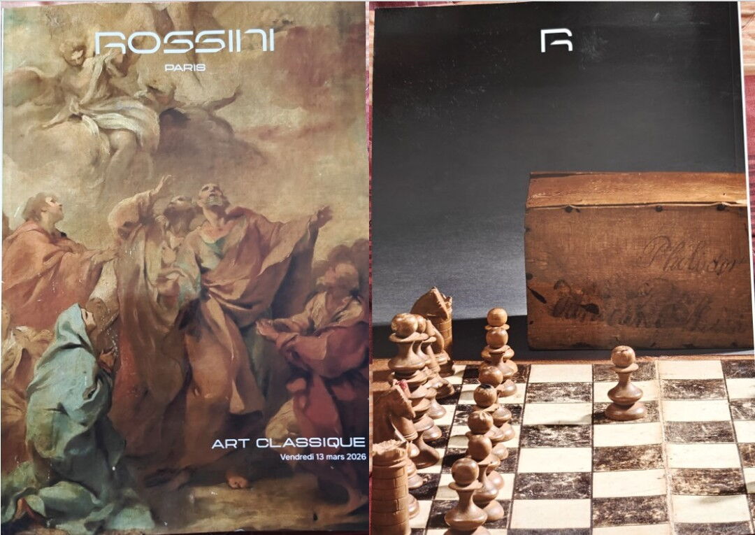 Front and back covers of the auction catalogue