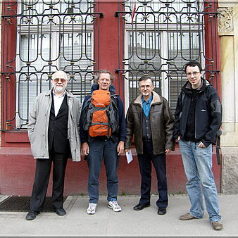 Jurgen Stigter with our three Polish hosts