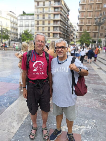Two true chess fans visit Valencia: Dr. Jurgen Stigter (Amsterdam) and Toni Preziuso (Switzerland).