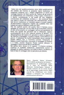 I giochi di vantaggio del libro quinto del trattato di Don Pietro Carrera - back cover