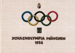 Cover page of the photo book with hand-embroidered Olympic rings