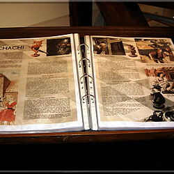 A ring binder with articles on Ströbeck