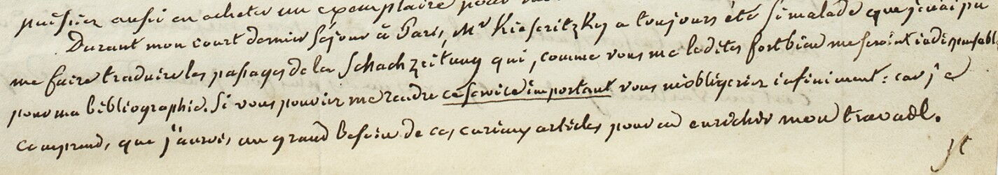 Letter preserved at the Kórnik Library in Poland, dated 4 February 1853