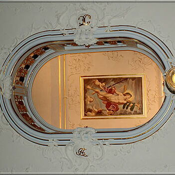 Ceiling fresco of the library