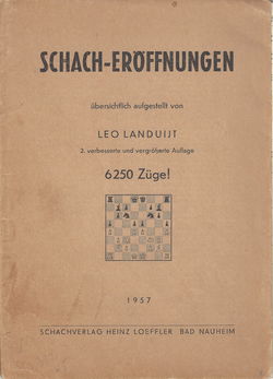 Schach Eröffnungen - Leo Landuijt, 1957