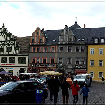 East side of the market place with Cranach House (second house from left)