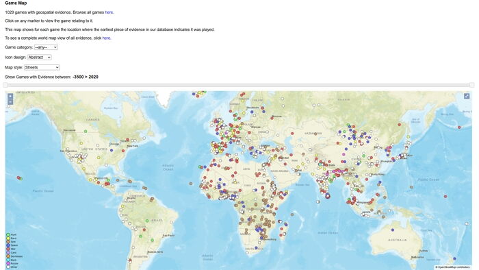 On the Ludii website you will find a large world map showing all the games in the database.