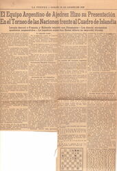 Argentina's victory over Iceland on the opening date, La Prensa newspaper