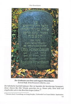 Grabstein der Eheleute Otto und Auguste Rosenbaum