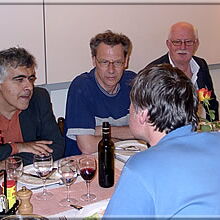 Toni Preziuso, Jurgen Stigter and Calle Erlandsson together with Ulrich Schädler (turning his back on us)