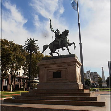 Statue of General Manuel Belgrano, located at Plaza de Mayo