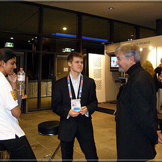Magnus Carlsen with Frederic Friedel