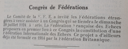 FFE Bulletin number 11 - April May June 1924