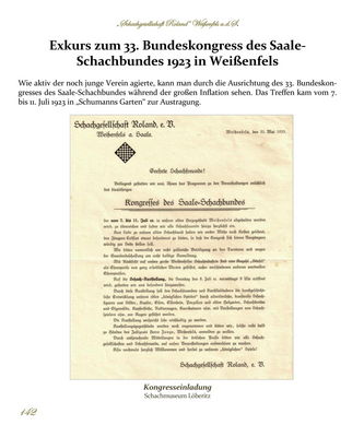 Konrad Reiß - Chronik der Schachgesellschaft „Roland“ Weißenfels a.d.S. - Seite 142