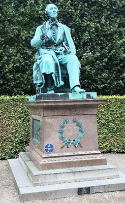 A monument to the Danish writer Hans Christian Andersen (1805–1875).