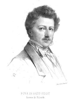 Portrait of Saint-Amant - Le Palamède 2nd series, volume two, 15 July 1842 P.CH.F. de Saint-Amant (Pierre Charles Fournier de Saint-Amant) Director of Le Palamède  By Henri Grévedon