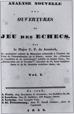 Title page of Jaenisch's Analyse Nouvelle, courtesy of David DeLucia
