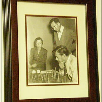 Mrs. Jacqueline Piatigorsky and (again) Herman Steiner at the board [For Mrs. Piatigorsky see http://en.wikipedia.org/wiki/Jacqueline_Piatigorsky]