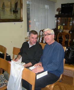Michael Negele and Tony Gillam, before the auction in Braunschweig in 2009