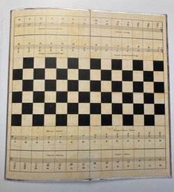 Musikalisches Schachspiel, G. Gompertz / A. Edel, 1852. Leihgabe Bayerisches Nationalmuseum, München.