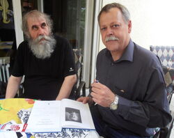 Jørn Erik Nielsen and Per Skoldager during the Nimzowitsch book presentation in Brunswick in June 2013