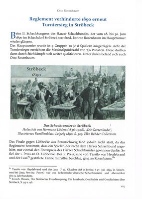 Turnier in Ströbeck 1890, S.105. Wahrscheinlich ist Otto Rosenbaum auf dem Holzstich mit abgebildet, aber leider gibt es kein Foto zum Vergeich von ihm.