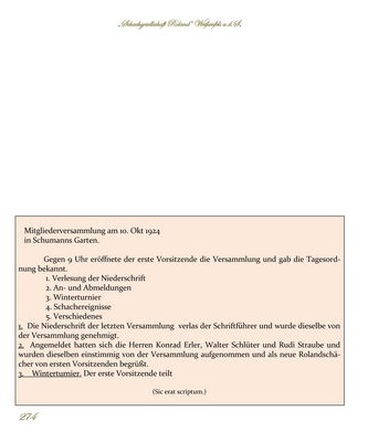 Konrad Reiß - Chronik der Schachgesellschaft „Roland“ Weißenfels a.d.S. - Seite 274