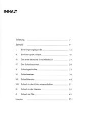 Schach. Spiel / Sport / Wissenschaft / Kunst, Inhaltsverzeichnis