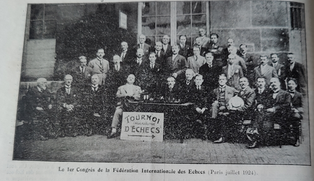 The 1st Congress of the International Chess Federation (Paris - July 1925).