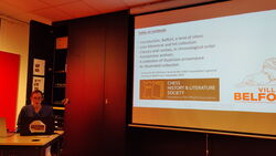 Clémence Tariol during her presentation