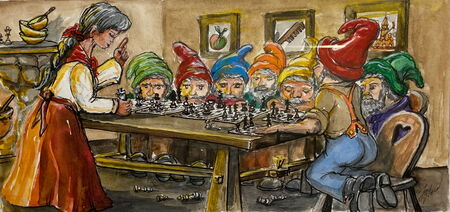 Snow white. Watercolor. Jens Bleul.