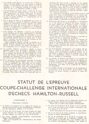 Tournament of Nations regulations, published in three languages