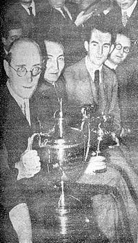 Olympic champion Germany - Albert Becker, Erich Eliskases, Ludwig Engels and Paul Michel