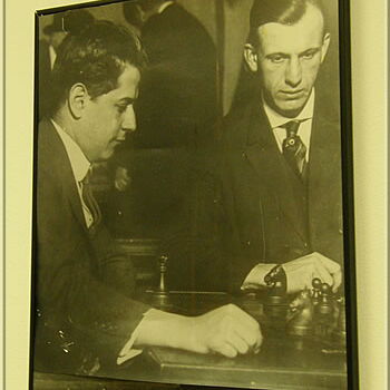 José R. Capablanca with Abraham Kupchik