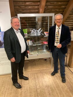 Georg Schweiger and Siegfried Tschinkel, two "pillars" of the exhibition.