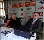 Vlastimil Hort and Michael Negele during the lecture