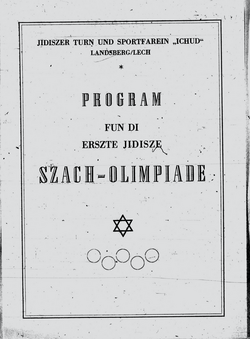 Program fun di Erszte Jidisze Szach-Olimpiade, Landsberg September 1946