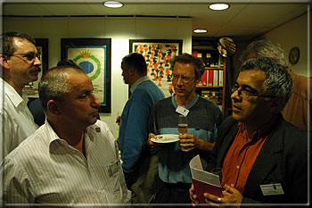 Michael Negele, Jurgen Stigter and Toni Preziuso having a snack at break.